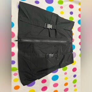 Black tech wear cargo skirt size small/medium *FLAWS PICTURED